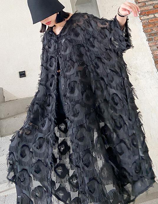 Damernas Stora Storlek Klänning med Fjädrar 2