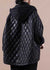 Damernas Svarta Hooded Zipparjacka med Patchwork 3