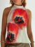 Damernas Tank Top Halterneck Tryckt Rygglös 8
