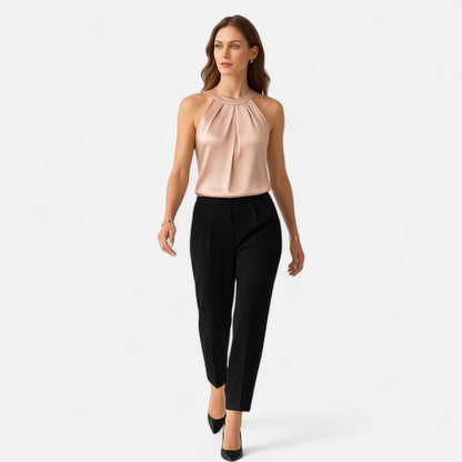 Damernas Tanktop Plisserad Front Draperad 1