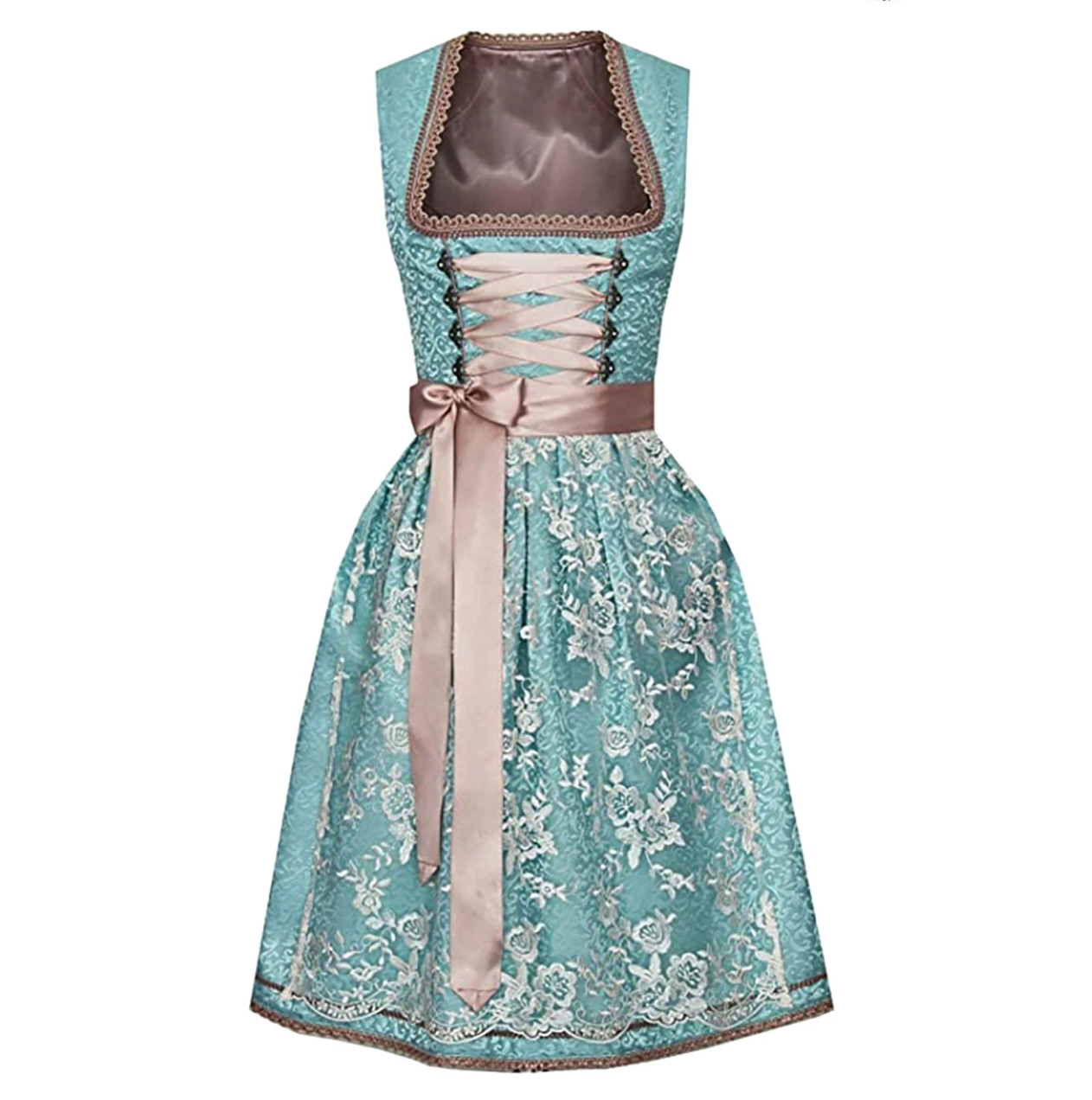 Damernas Traditionella Dirndl Klänning med Blus för Kulturella Evenemang 3