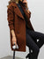 Damernas Trench Coat Dubbelknäppt Klassisk Stil 2