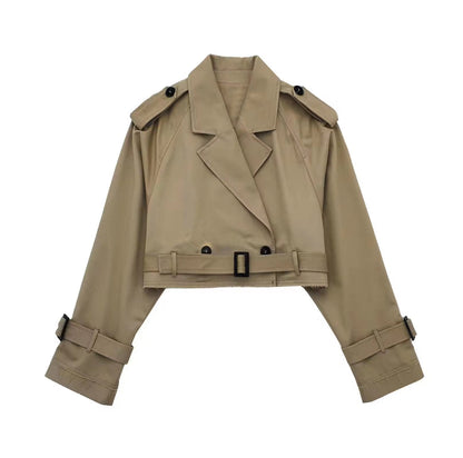 Damernas Trenchcoat i Klassisk Stil 0