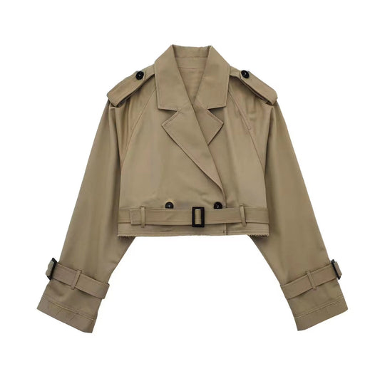 Damernas Trenchcoat i Klassisk Stil 0