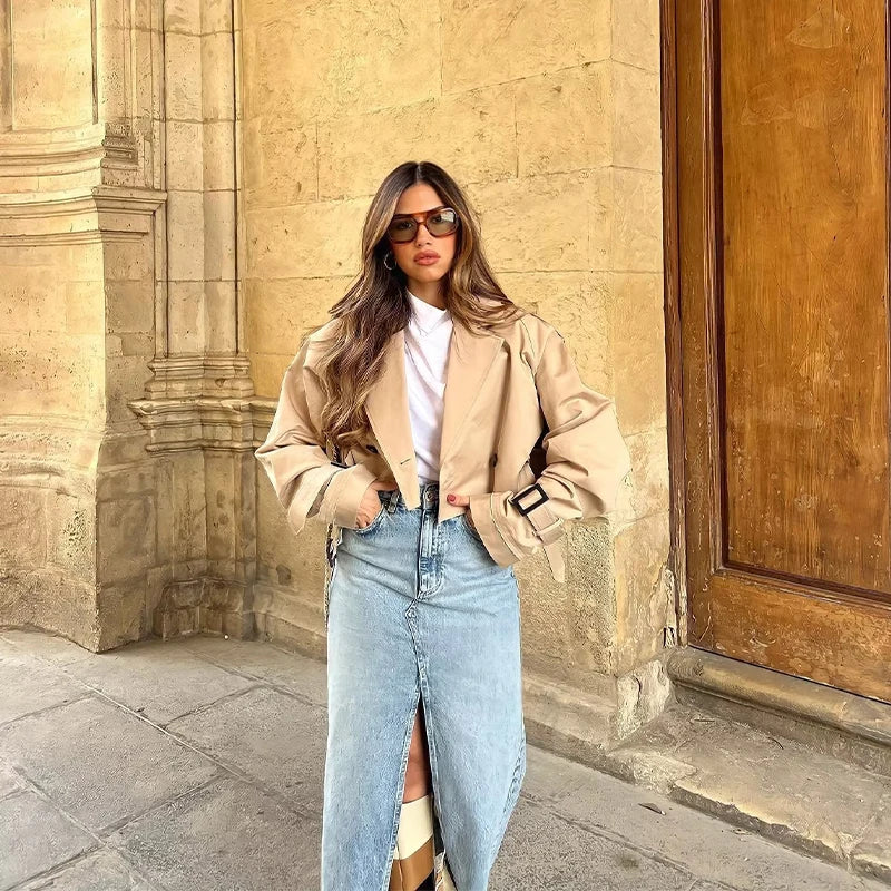 Damernas Trenchcoat i Klassisk Stil 5