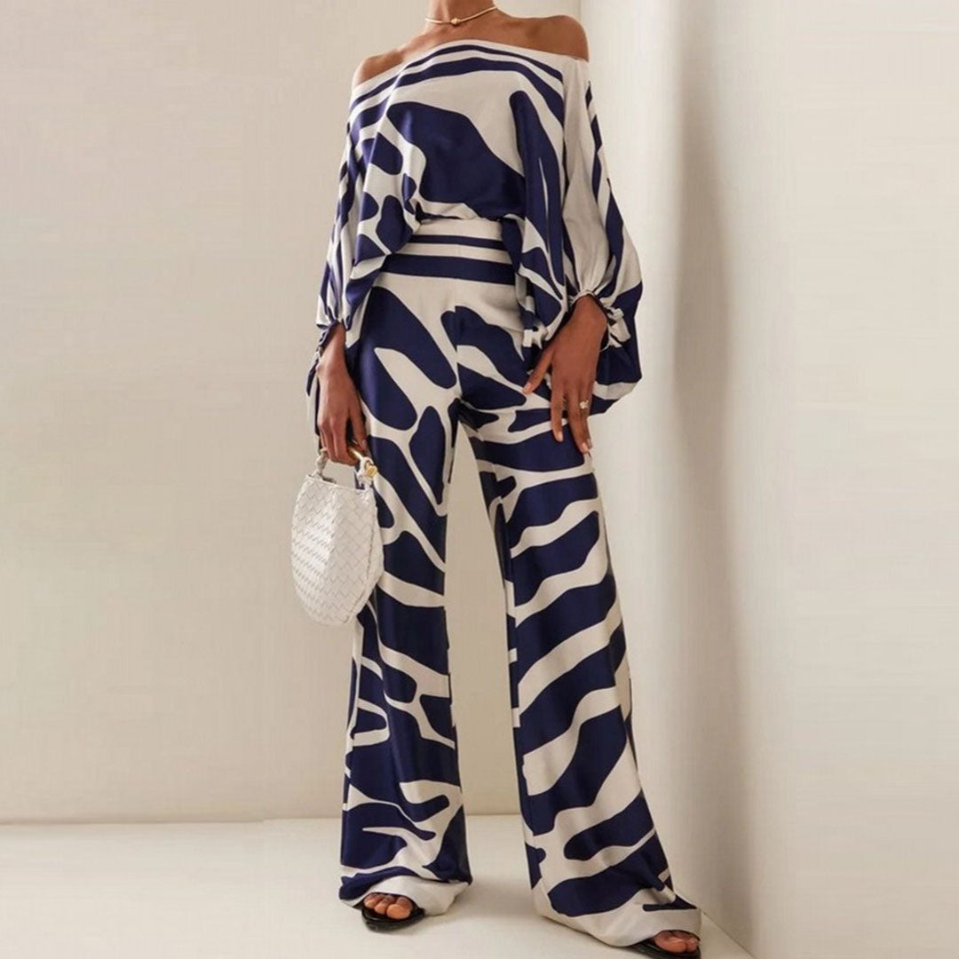Damernas Tvådelade Sommarset med Off-Shoulder Ärmar 10