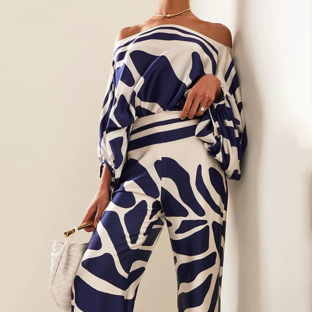 Damernas Tvådelade Sommarset med Off-Shoulder Ärmar 3