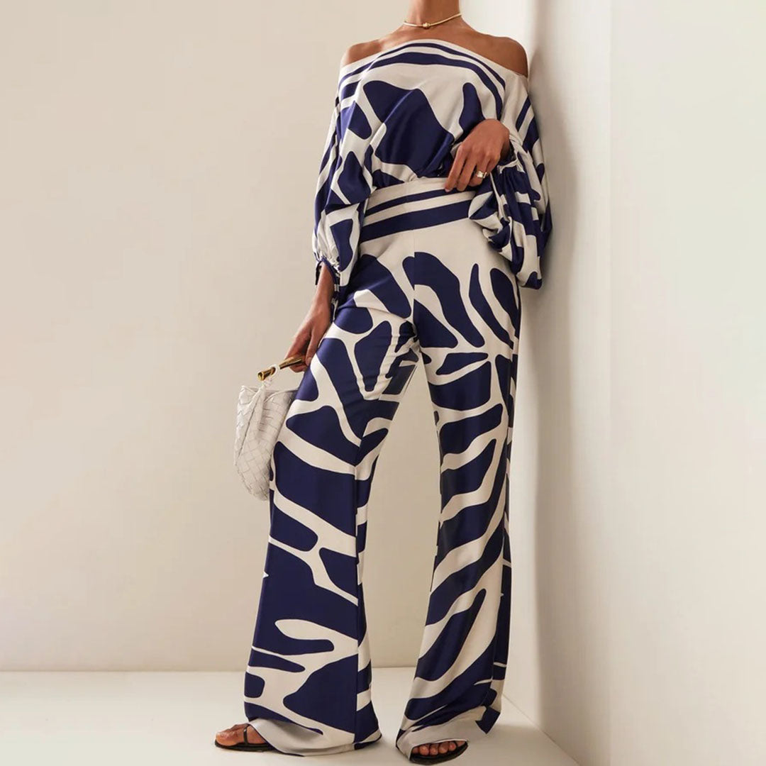 Damernas Tvådelade Sommarset med Off-Shoulder Ärmar 4