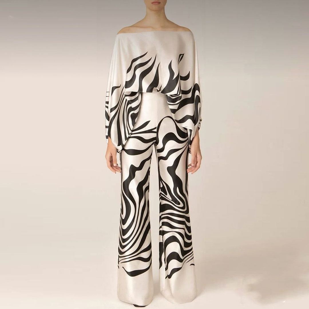 Damernas Tvådelade Sommarset med Off-Shoulder Ärmar 5