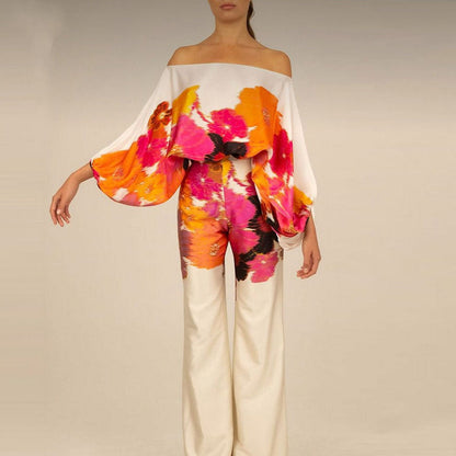 Damernas Tvådelade Sommarset med Off-Shoulder Ärmar 6