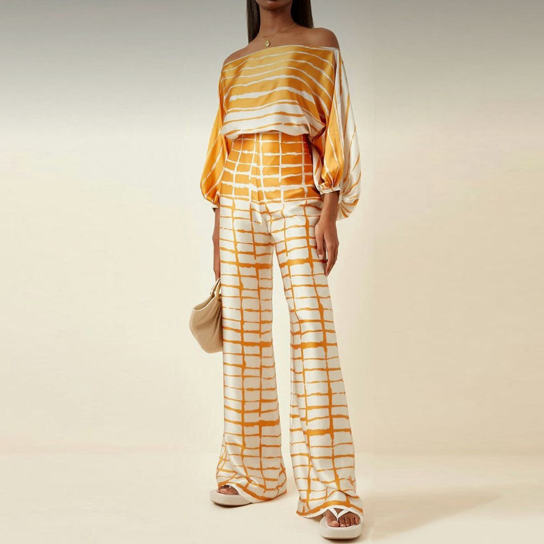 Damernas Tvådelade Sommarset med Off-Shoulder Ärmar 9