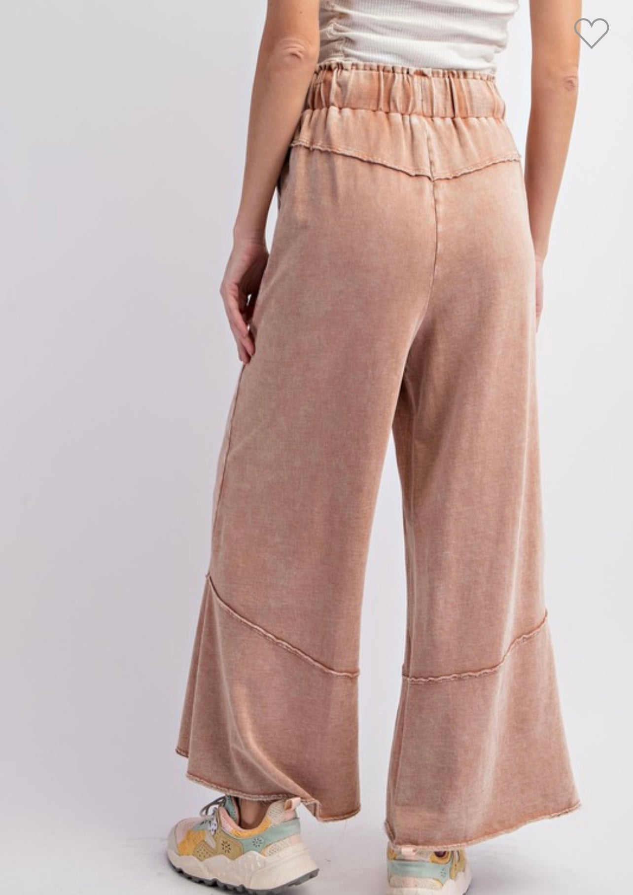 Damernas Vida Byxor i Terry Knit Mineralvaskad 2