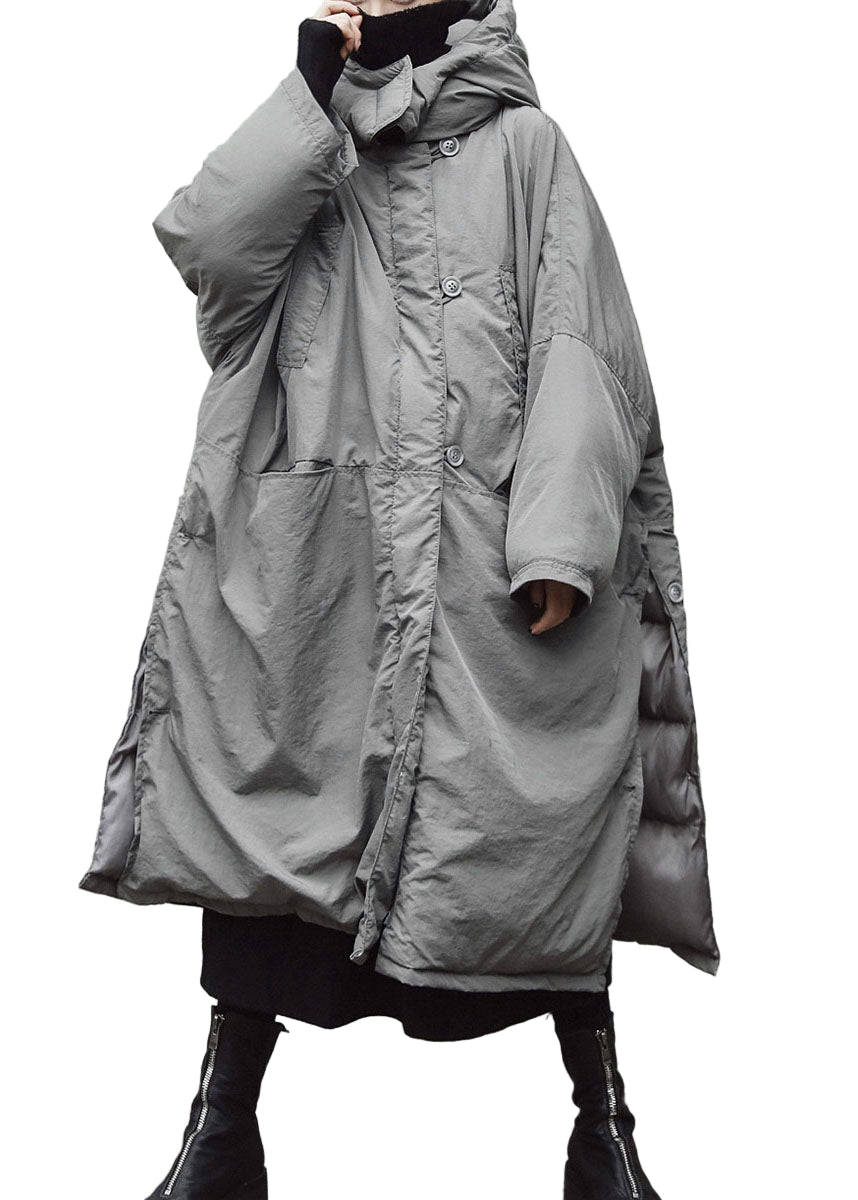 Damernas Vintage Kappa med Huva och Sidfickor 0