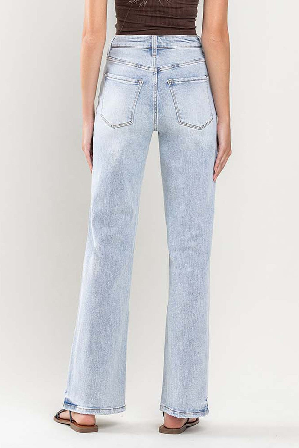 Damernas Vintage Super Hög Midja Flared Jeans 1