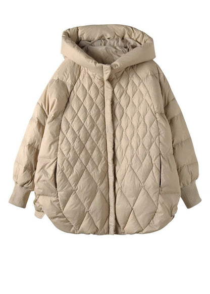 Damernas Vinterjacka med Dragkedja i Khaki 4