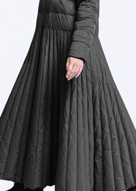 Damernas Vinterkappa med Fickor och Rundad Design 3