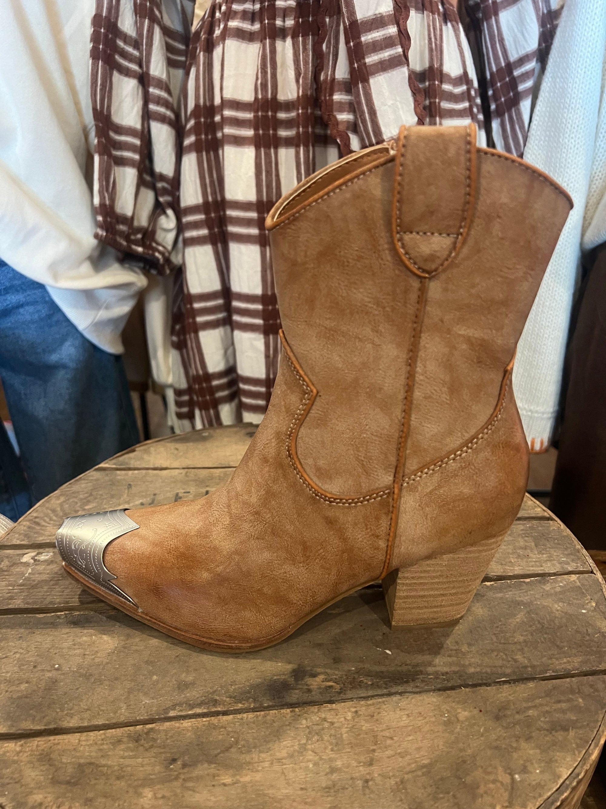 Damernas Western Boots Casual Snygg Design 1