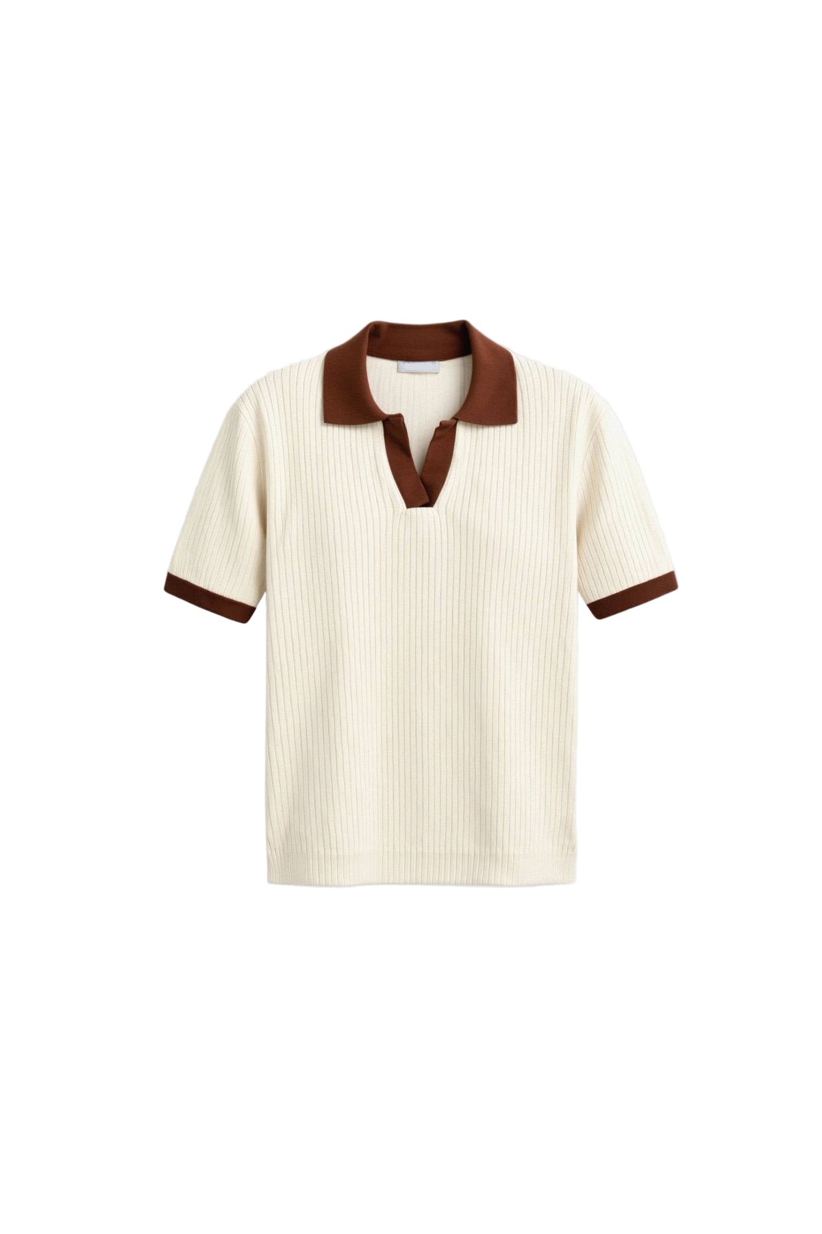 Damers Polo med Färgblock och Notched Krage 0