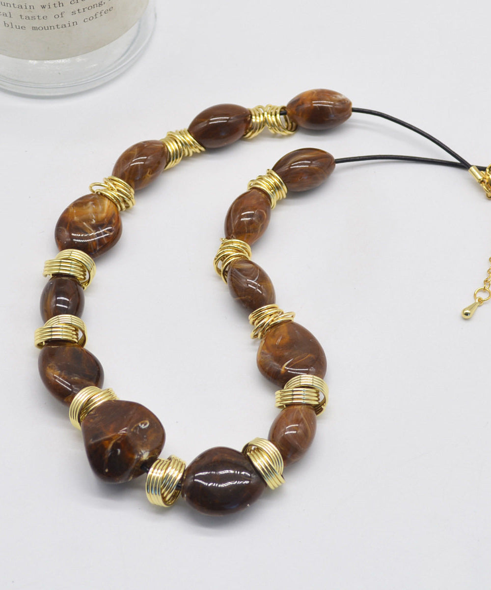 Damhalsband Boho Asymmetrisk med Pärlor 1