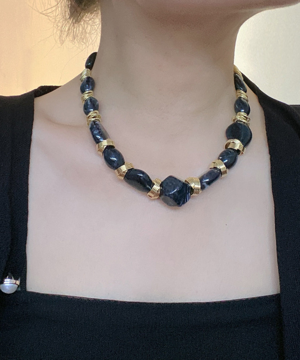 Damhalsband Boho Asymmetrisk med Pärlor 2