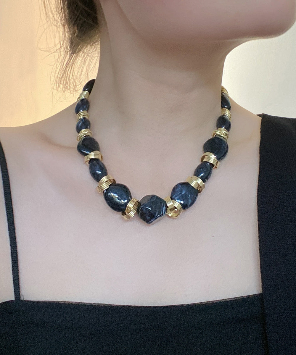 Damhalsband Boho Asymmetrisk med Pärlor 4