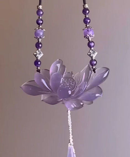 Damhalsband med Lotus- och Pärldetalj Retro Stil 3