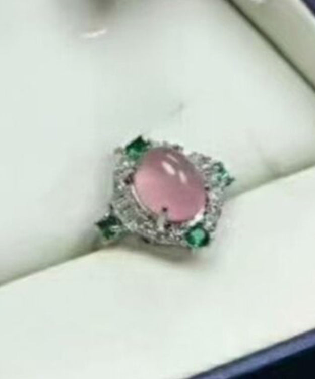Damhalsband med fyrdelad zirkonsten och hänge 4