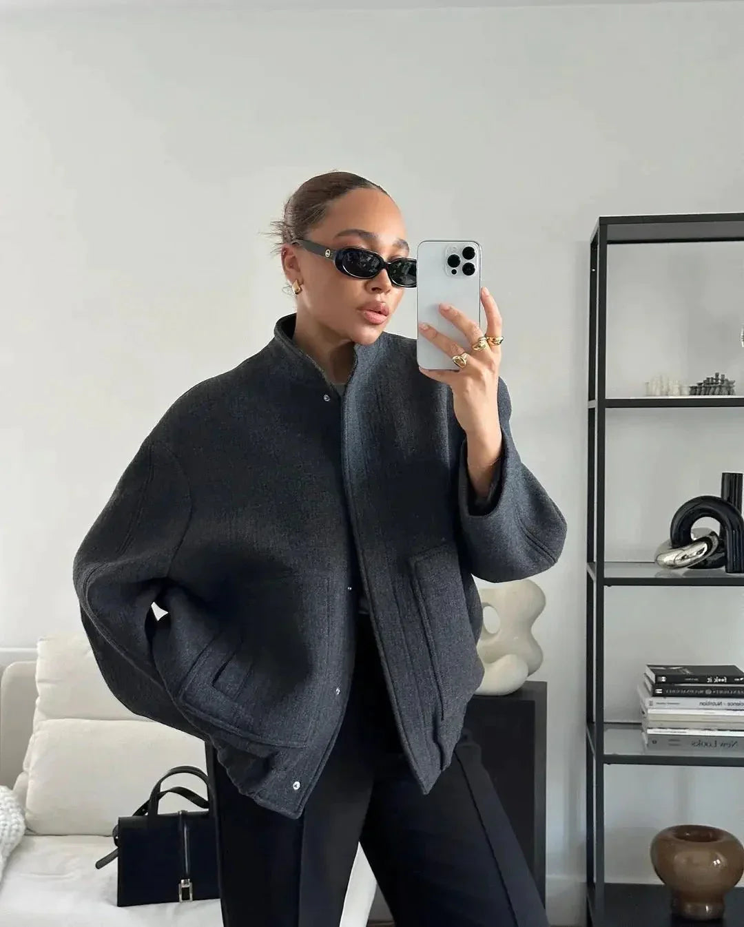 Damjacka Minimalistisk Modern Design för Dam 4