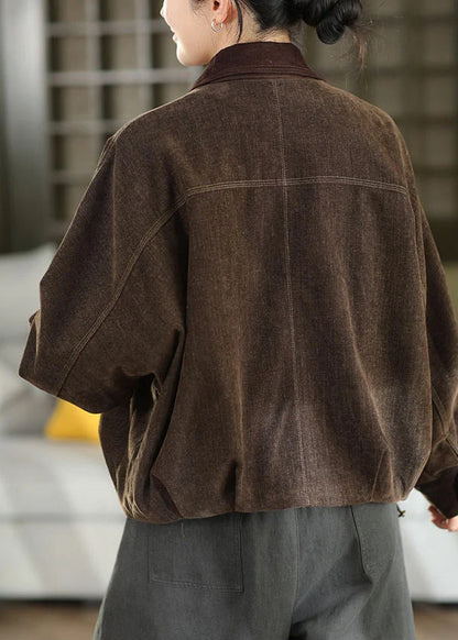Damjacka Oversized Lappmönstrad Höststil 3