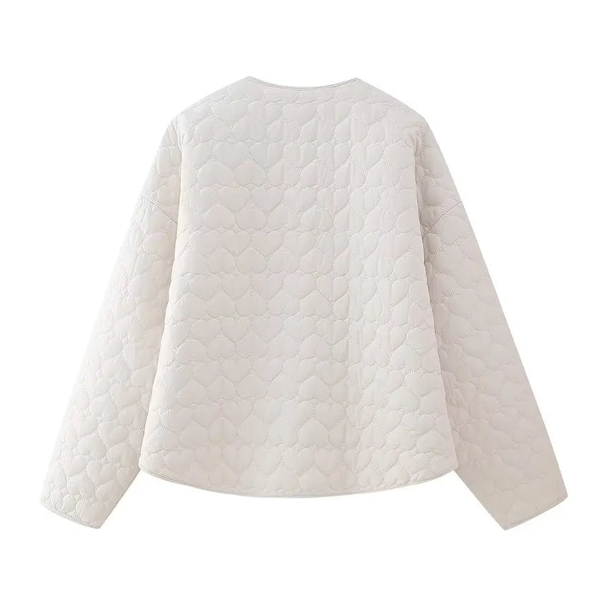 Damjacka Quiltad med Hjärtmönster 1