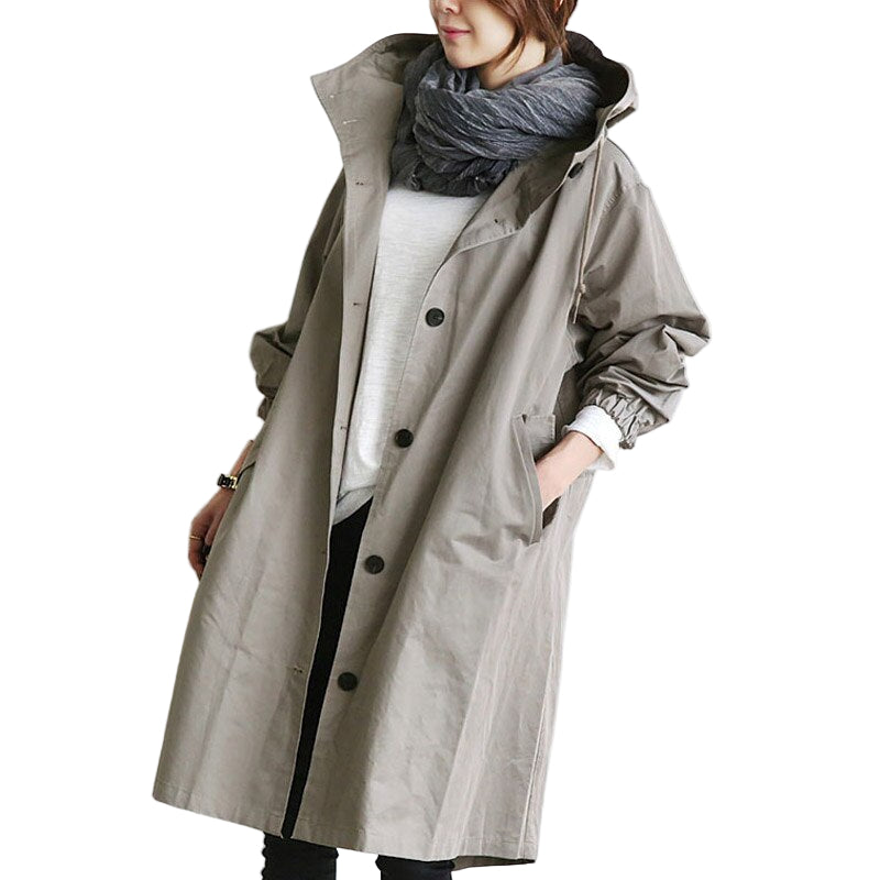 Damjacka Vattentät Trenchcoat Modern Design för Vardagsbruk 0