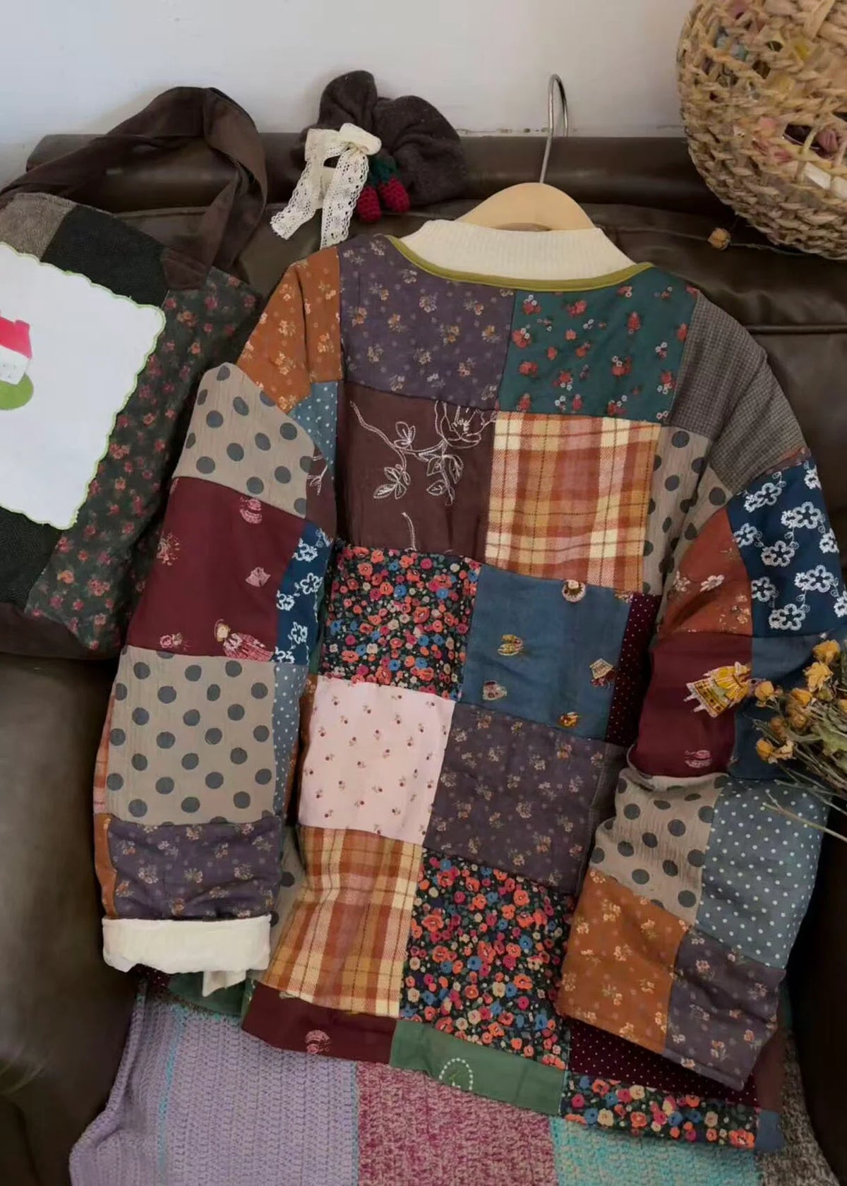Damjacka Vinter Färgblock O-ringad Med Fickor Plus Size 1