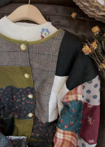 Damjacka Vinter Färgblock O-ringad Med Fickor Plus Size 3