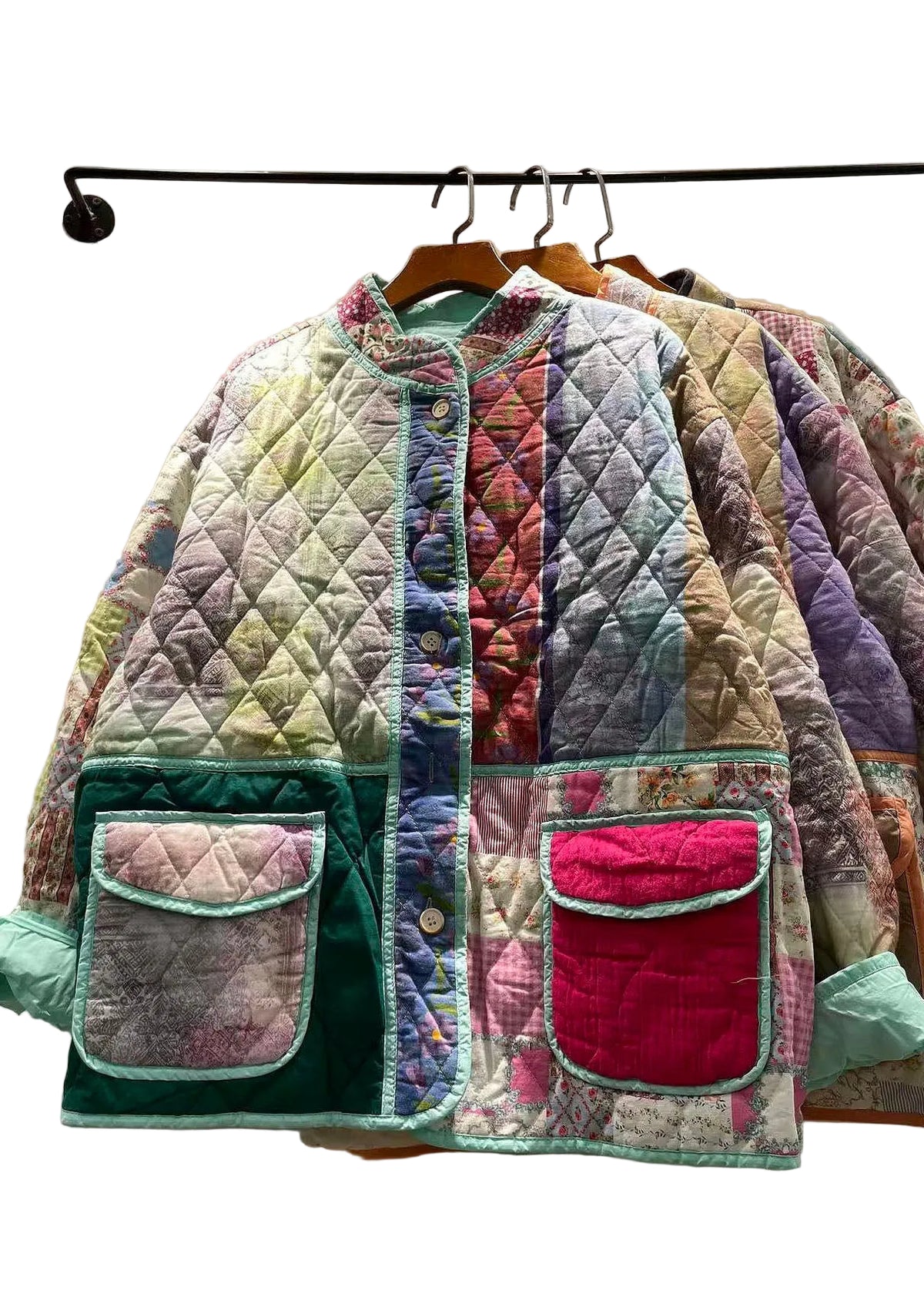 Damjacka Vinter Quiltad Med Fickor 0