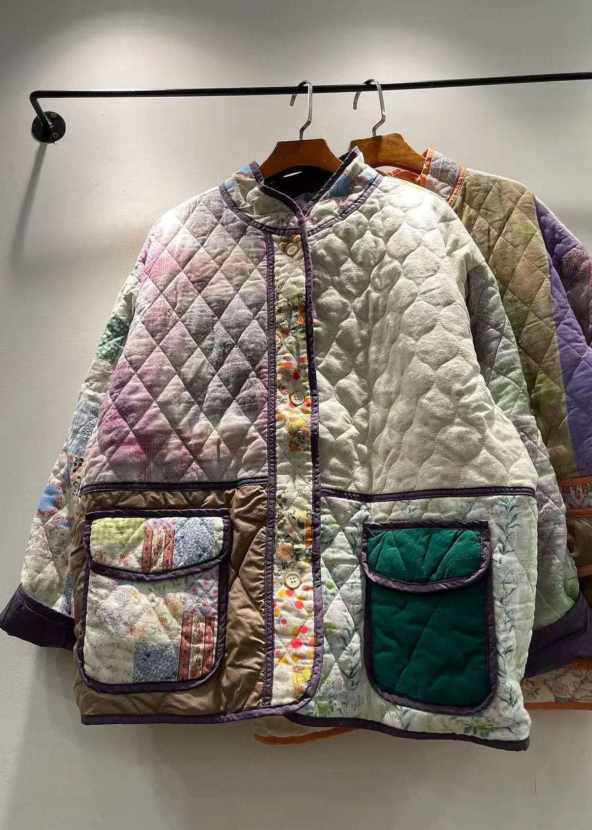 Damjacka Vinter Quiltad Med Fickor 1