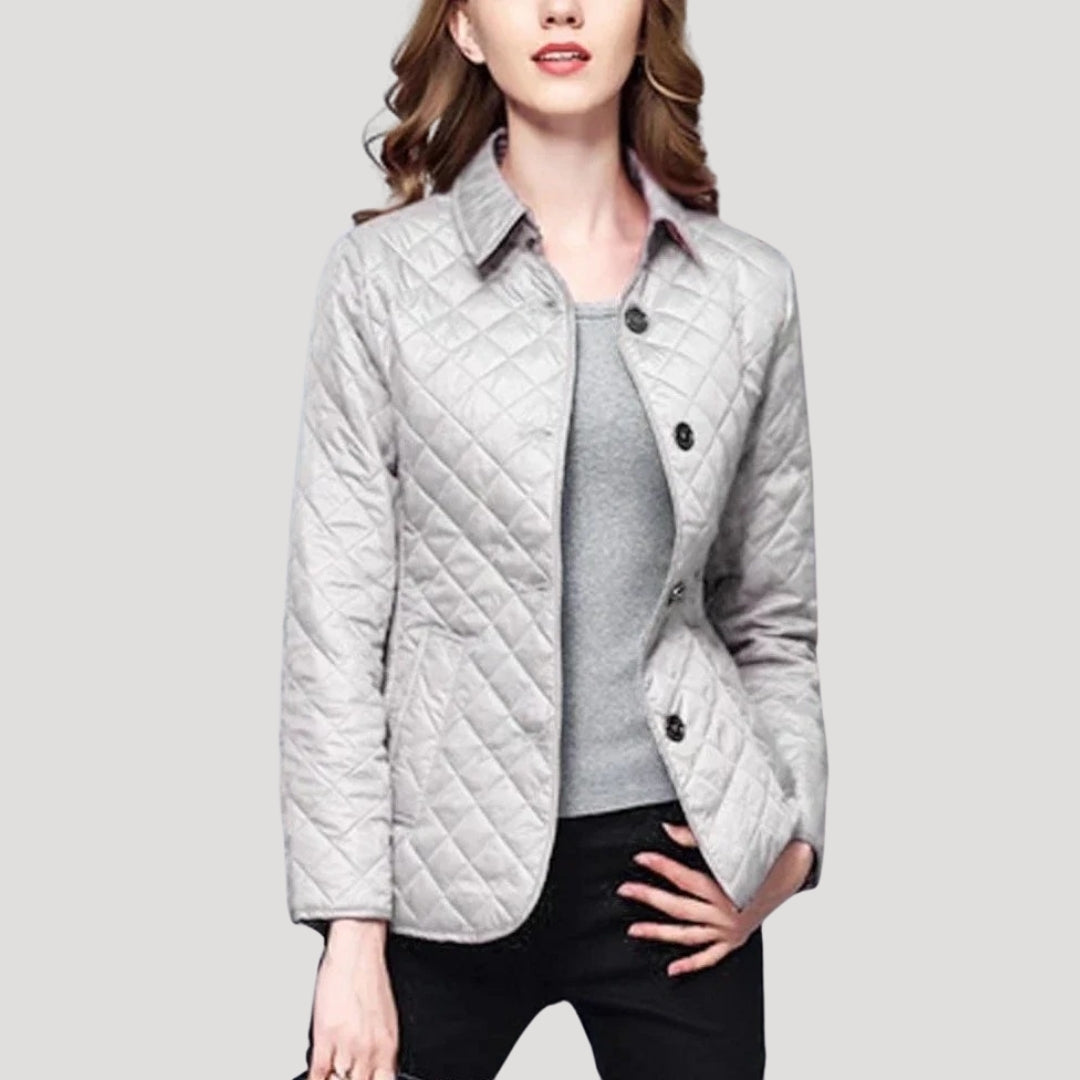 Damjacka med Diamantstickning för Sommarbruk - Lätt och Andningsbar Jacka för Damer 1