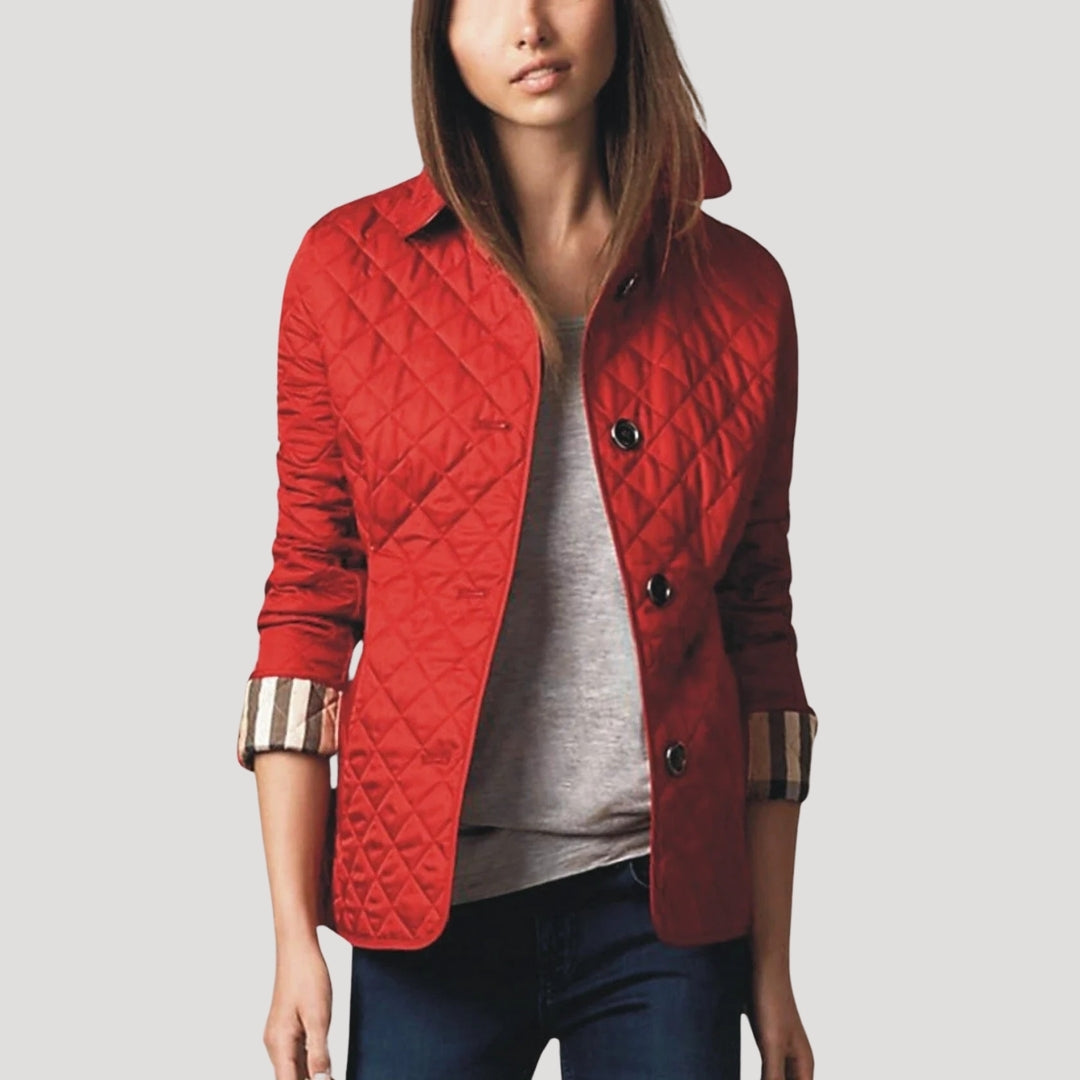 Damjacka med Diamantstickning för Sommarbruk - Lätt och Andningsbar Jacka för Damer 4