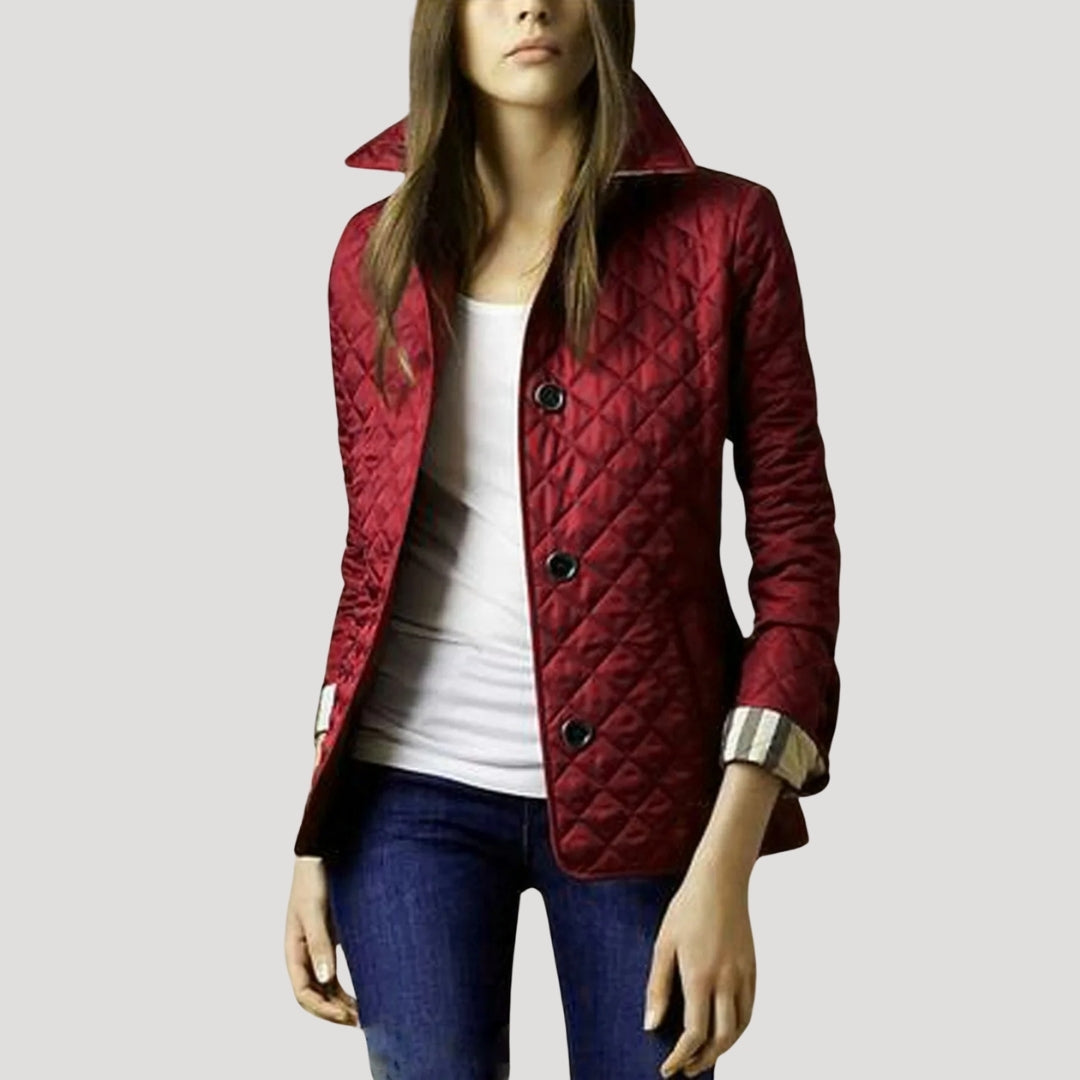 Damjacka med Diamantstickning för Sommarbruk - Lätt och Andningsbar Jacka för Damer 5