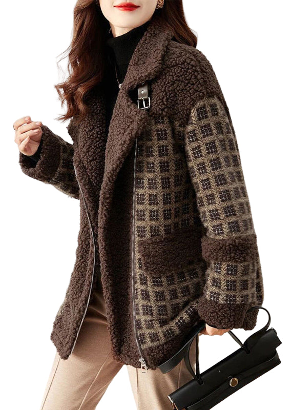 Damjacka med dragkedja i patchworkstil 0