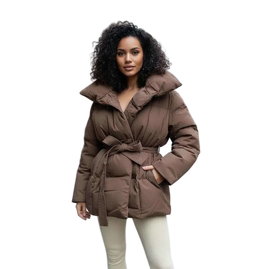 Damjacka med ståkrage och skräddarsydd passform 0