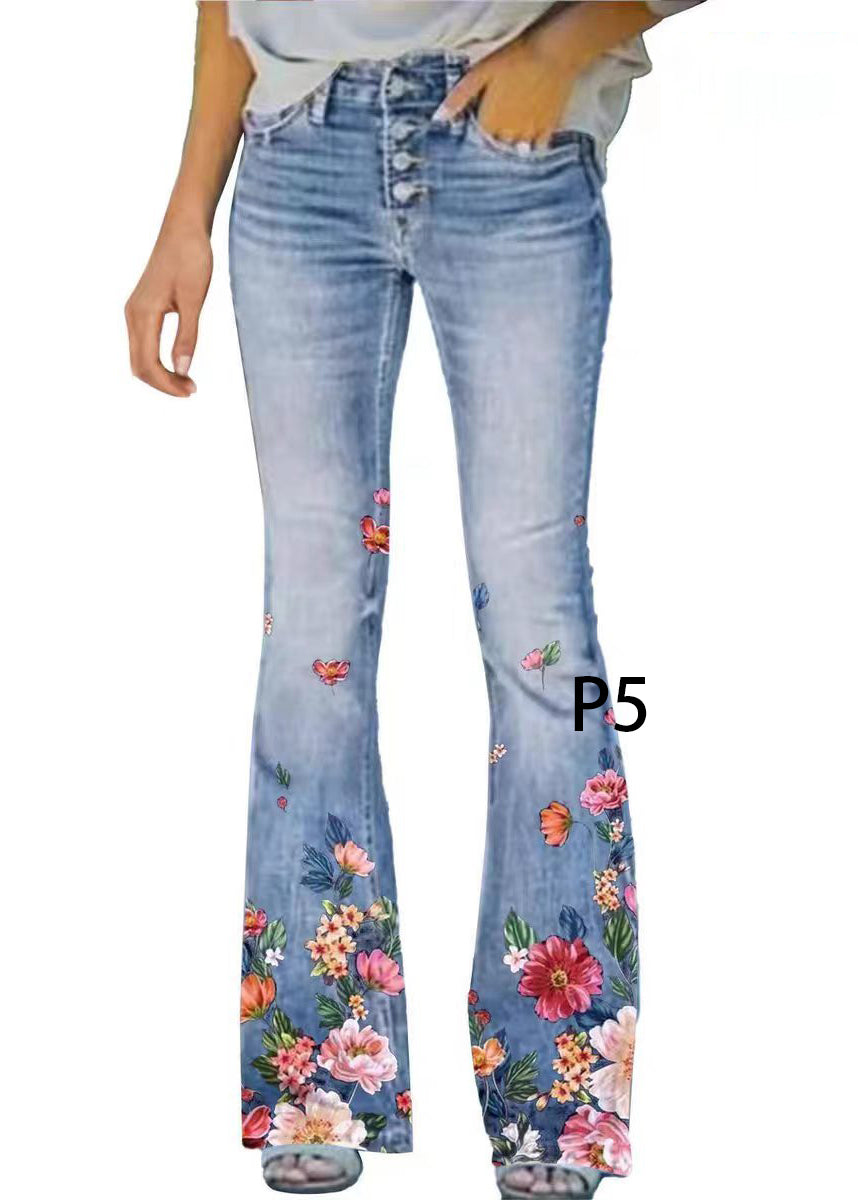Damjeans med hög midja och utsvängd passform 4