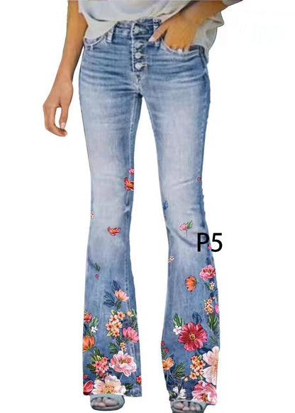 Damjeans med hög midja och utsvängd passform 4