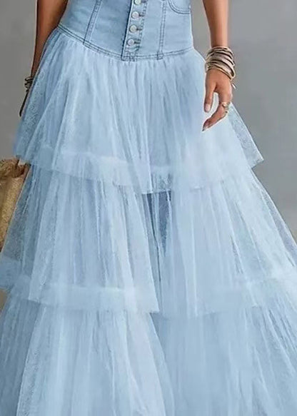 Damkjol Hög Midja Patchwork Sommar 4