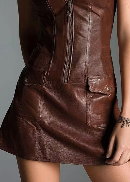 Damklänning Ärmlös Med Zip-up Fickor 4