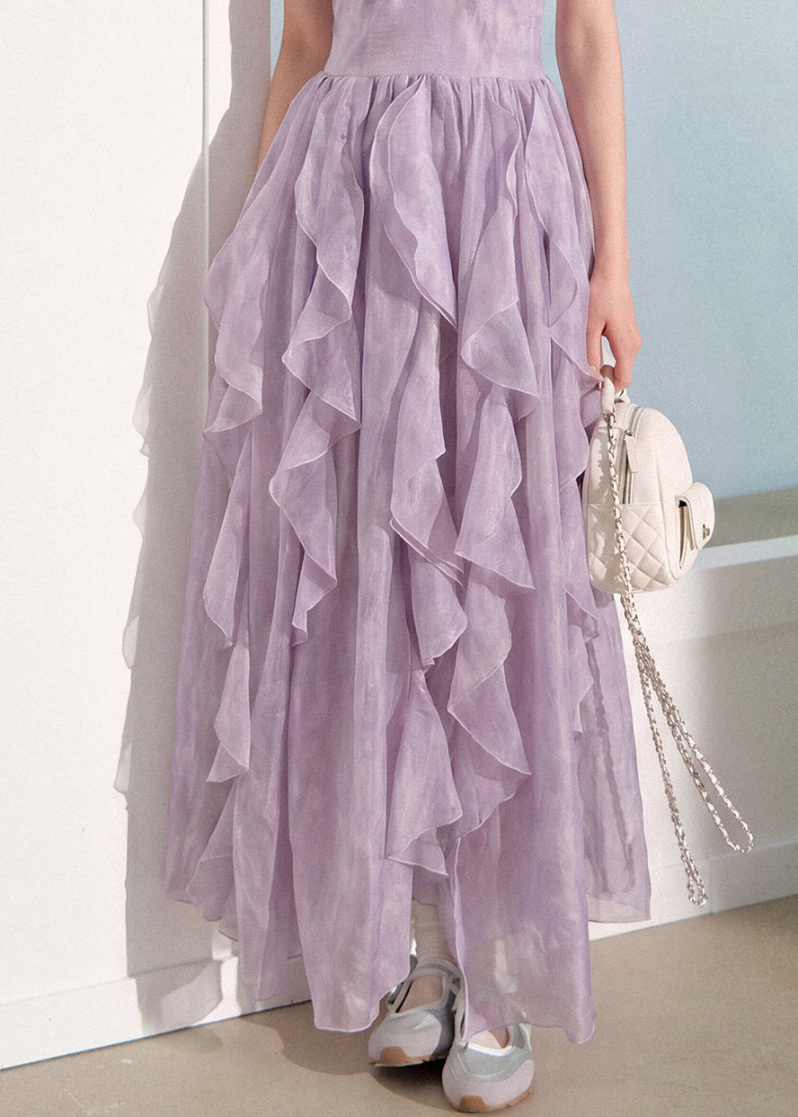 Damklänning Ärmlös Patchwork Stil 4