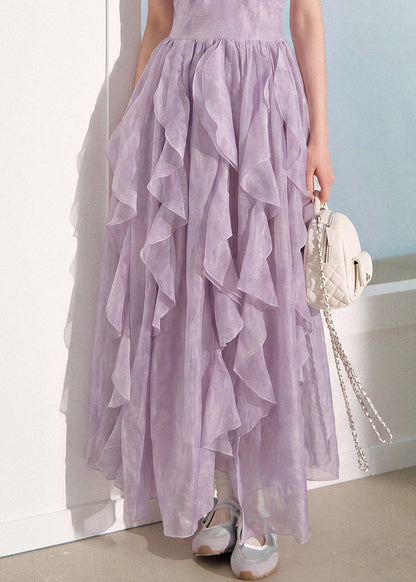 Damklänning Ärmlös Patchwork Stil 4