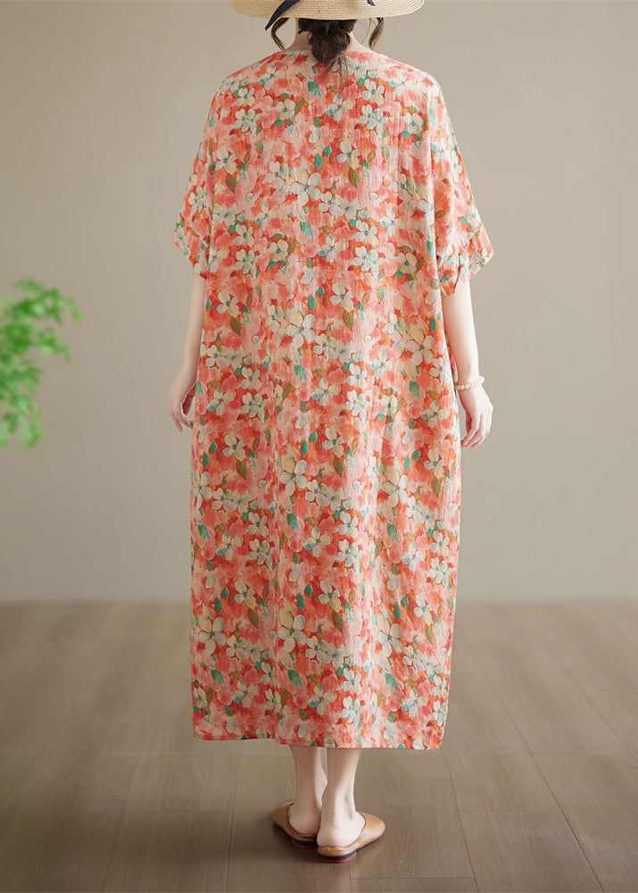 Damklänning Långärmad Patchwork Casual 4