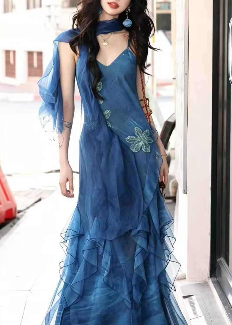 Damklänning Maxi Volang Sommarstil 4