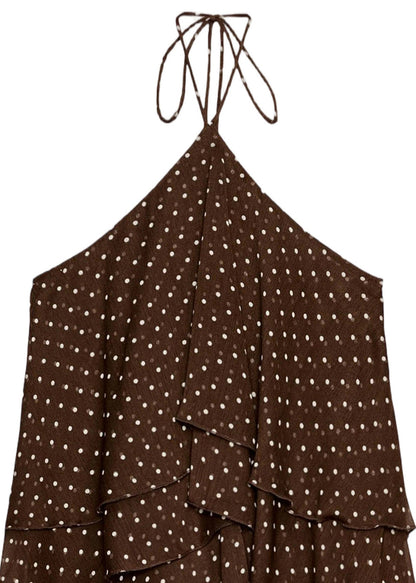 Damklänning Mini Halterneck Layered 3