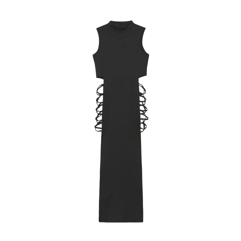 Damklänning med Criss Cross Cut Out 8